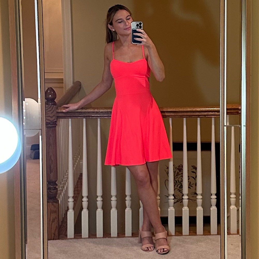 Susan Monaco Mini Dress (XS, bright coral)